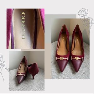 Coach Turnlock Pumps, Burgundy
